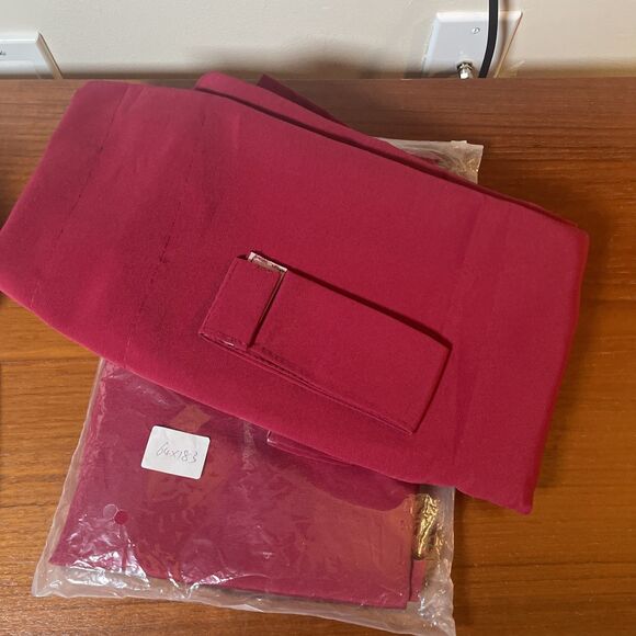 Blackout Thermal Panels French Door Curtains Apple Red, 25x72-Inches, 2 - Picture 3 of 5